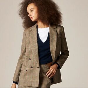 J. Crew Multicolor Plaid Blazer